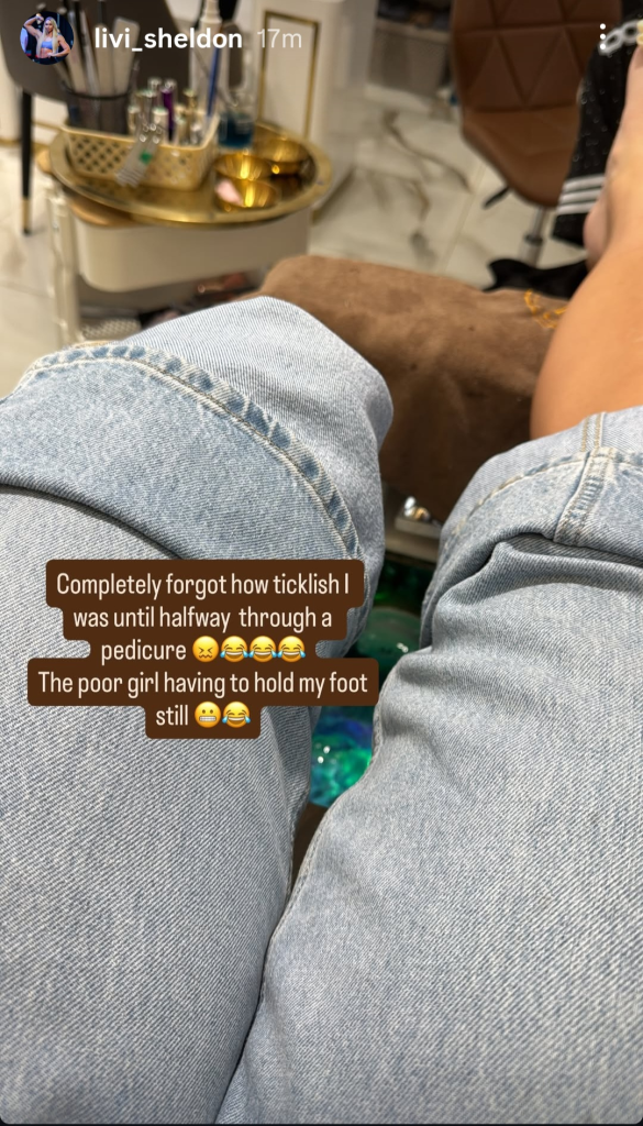 Liv Sheldon ticklish pedicure