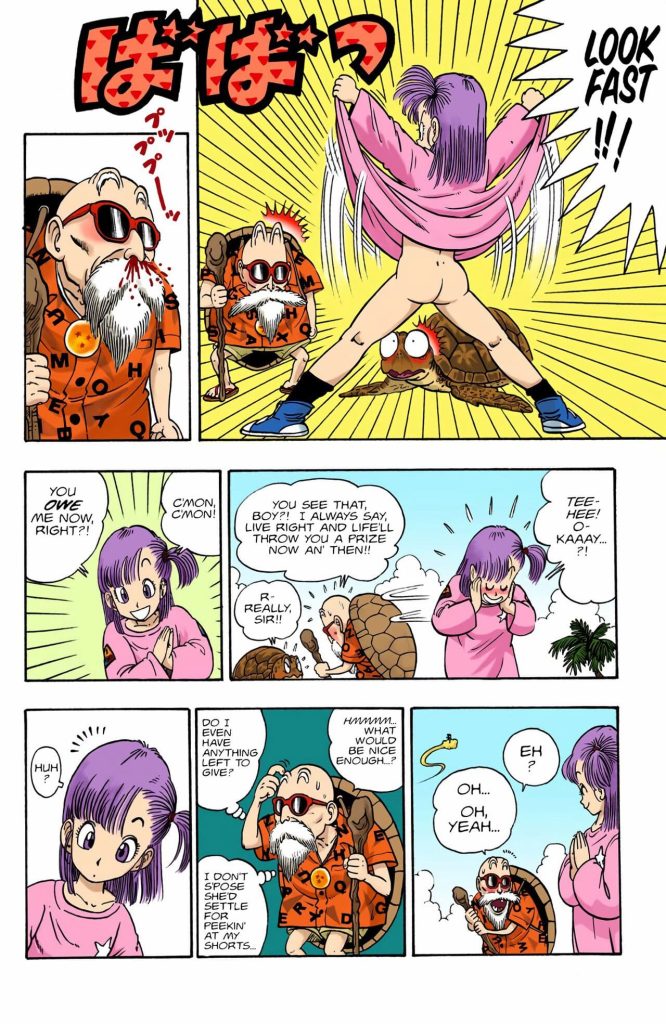 Bulma showing nude