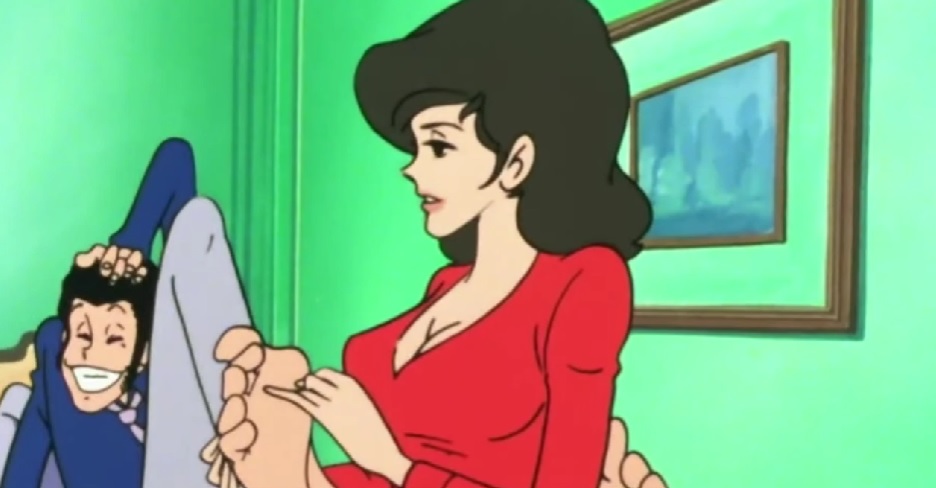 Fujiko tickles Lupin
