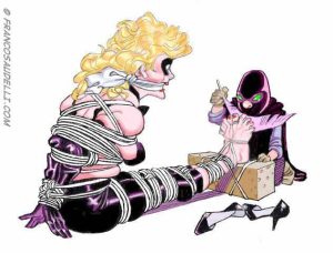 The Blonde tickled - Art by Franco Saudelli