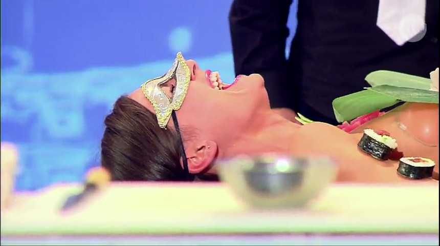Sushi model tickled 3