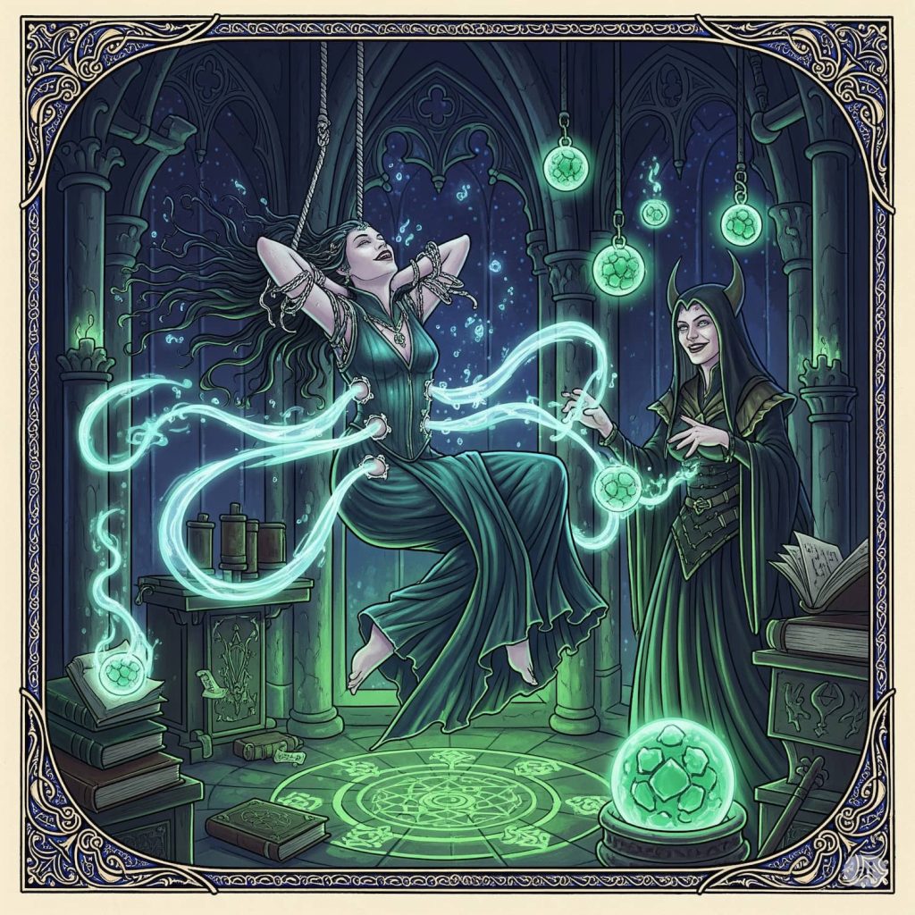 Nimue tickled by Morgan
