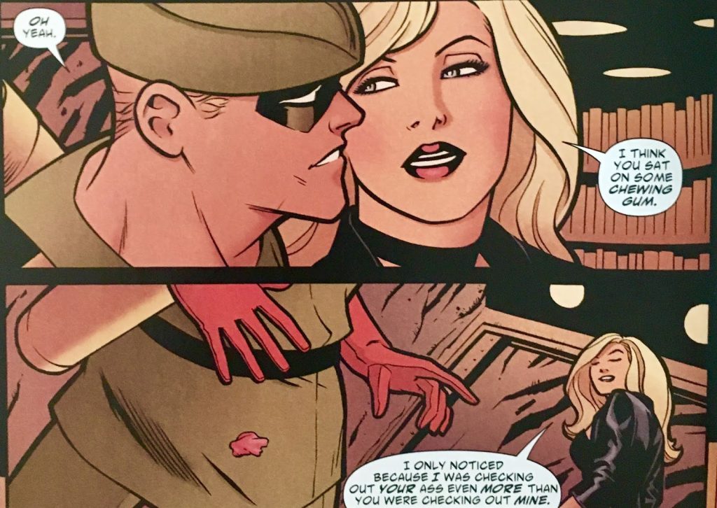 Green Arrow kiss