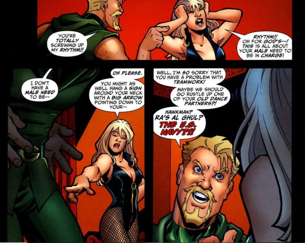 Black Canary and Green Arrow argument