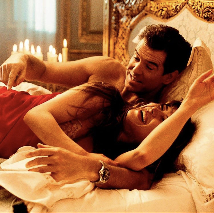 Pierce Brosnan tickles Sophie Marceau