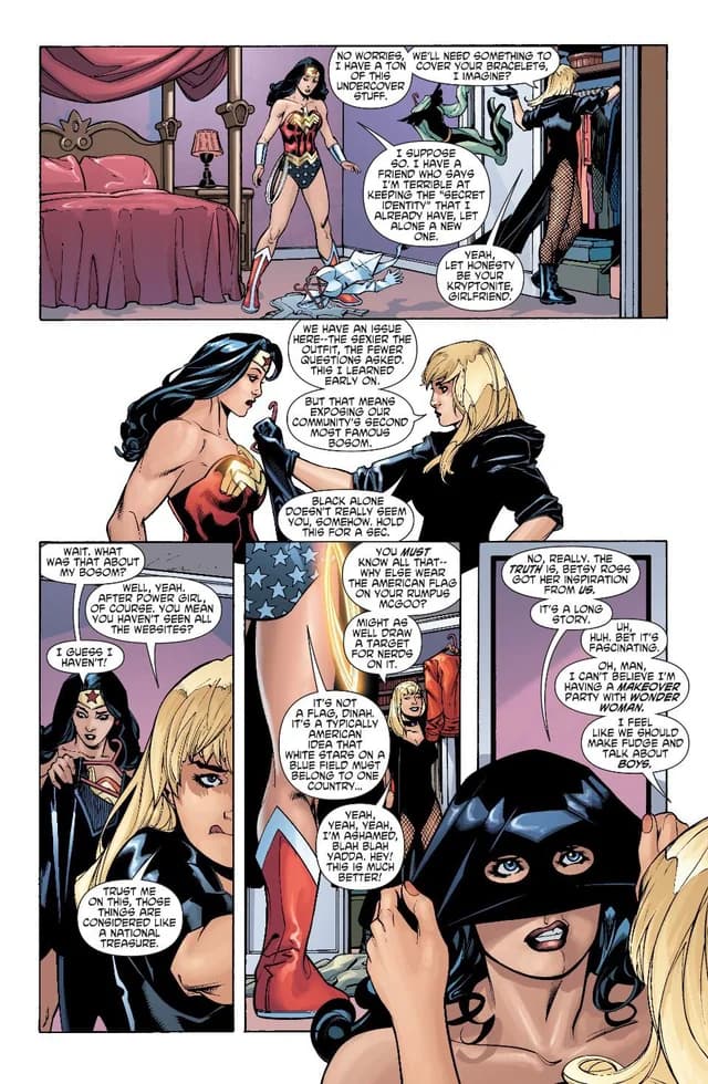 Black Canary and Wonder Woman breast