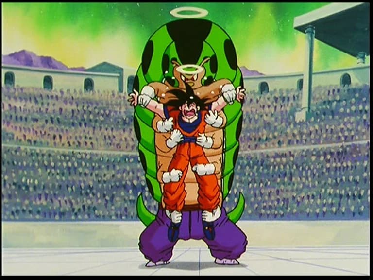 Caterpy tickles Goku