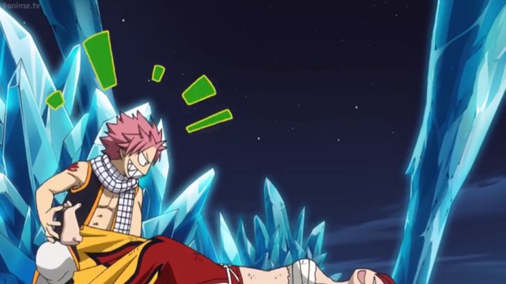 Natsu tickles Erza