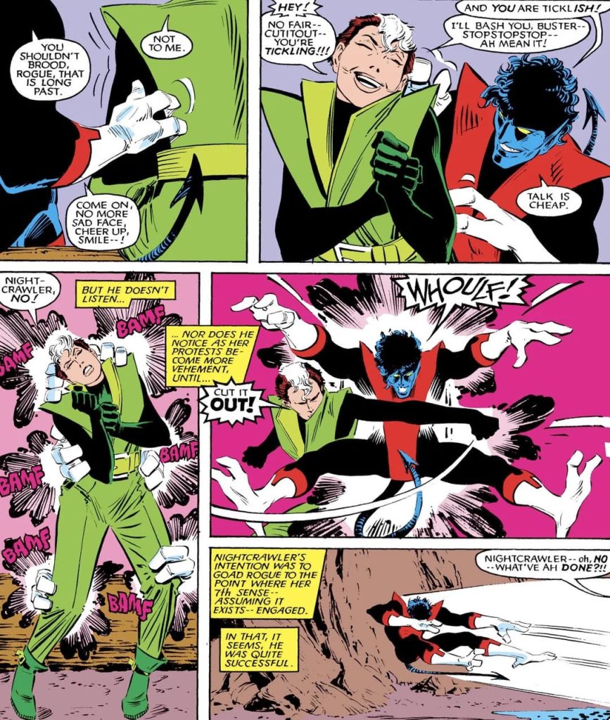 Nightcrawler tickles Rogue