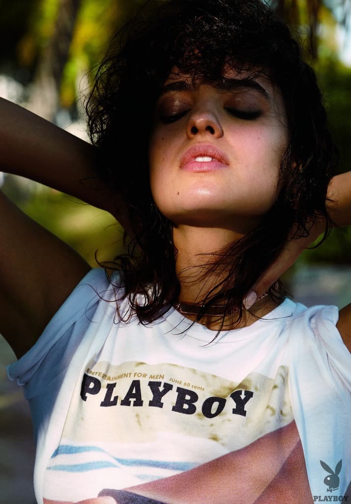 Nina Drama posing for Playboy