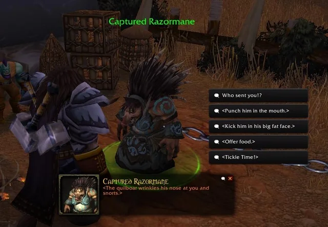 World of WarCraft tickling