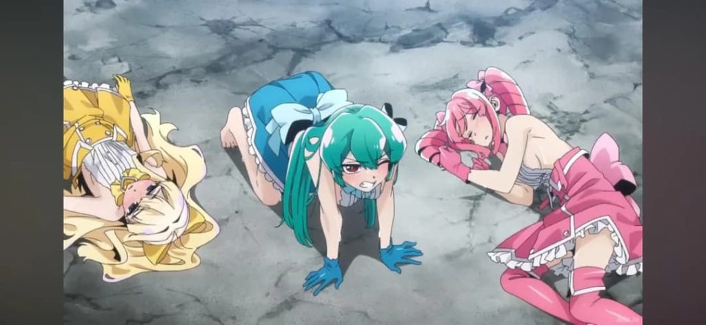 Looking up to magical girls tickling scene