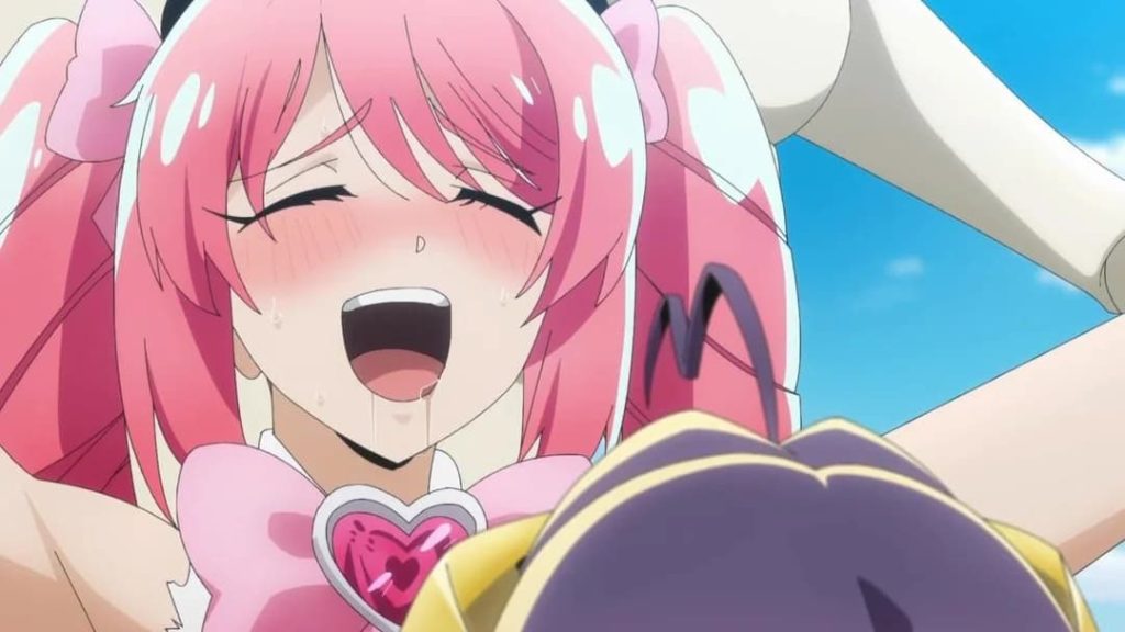 Looking up to magical girls tickling scene