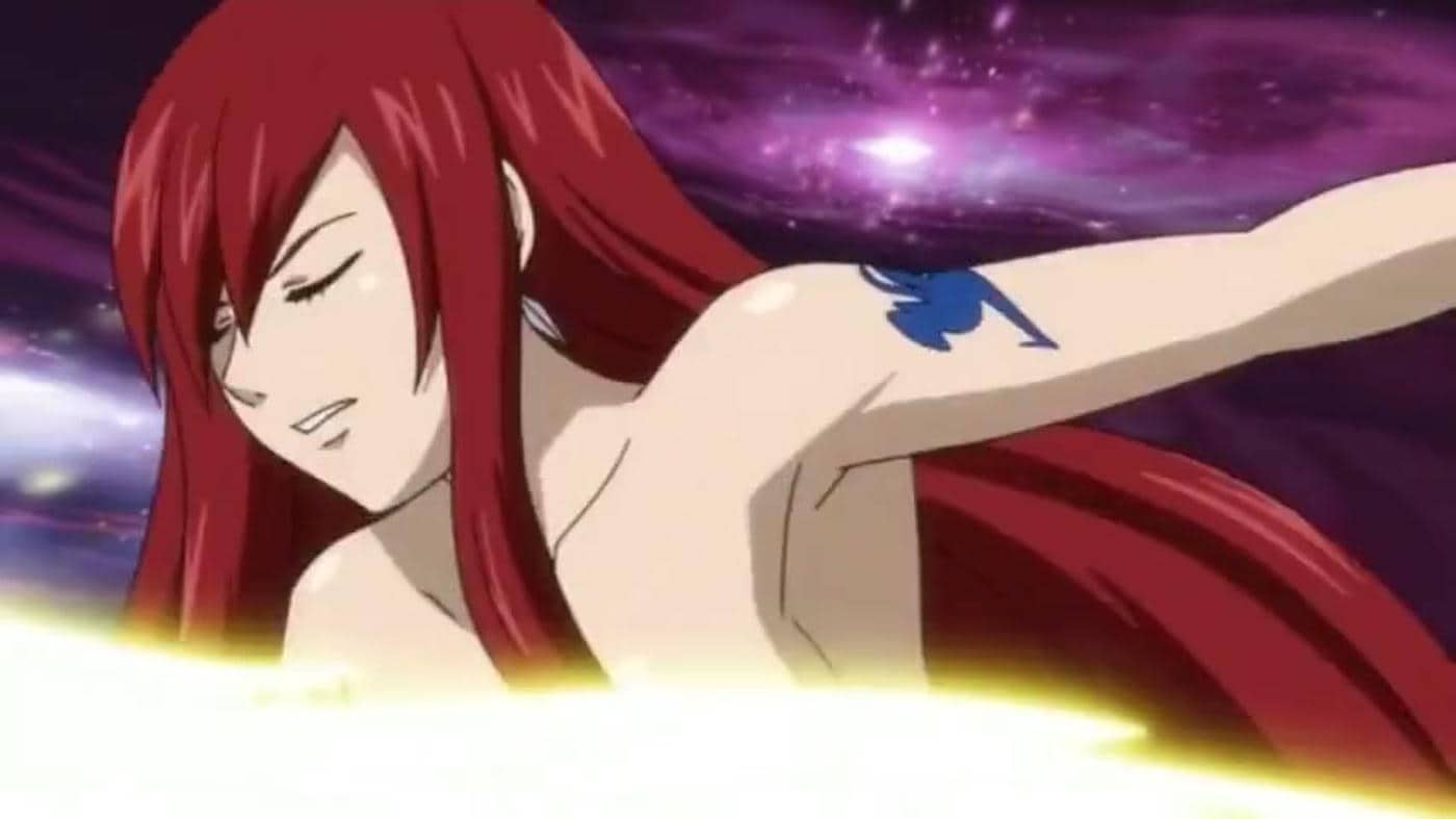 Erza naked changes armor 