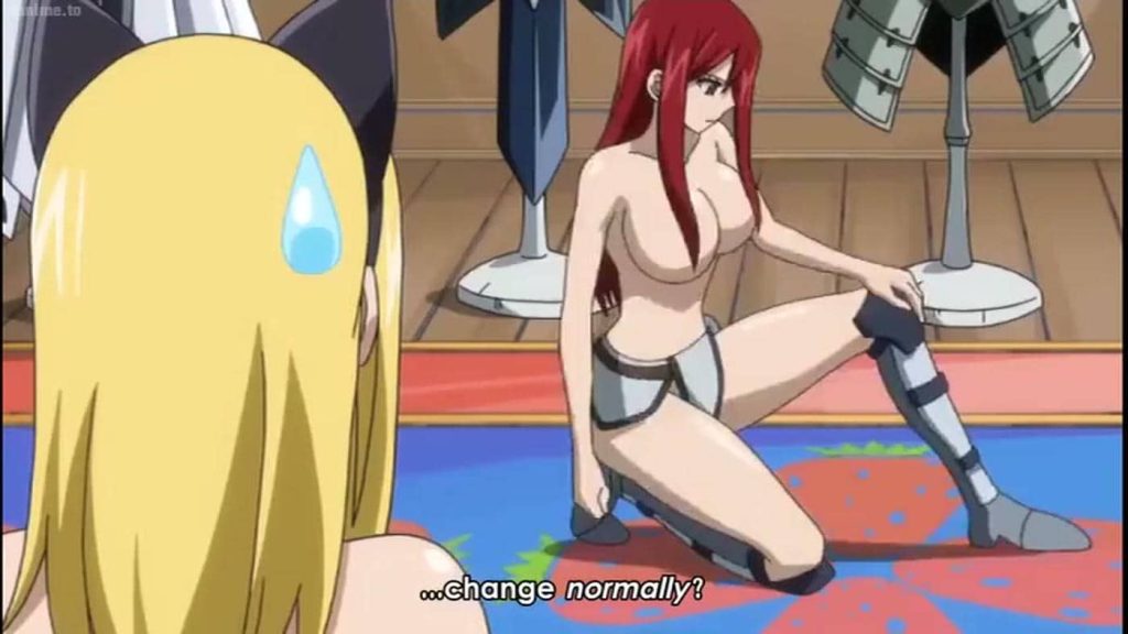 Erza topless armo
