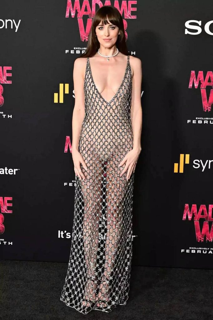 Dakota Johnson in Gucci at the premiere of Madame Web