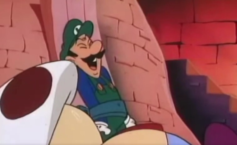 Super Mario tickling - Luigi tickled
