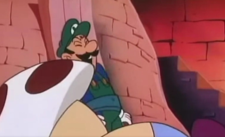 Super Mario tickling - Luigi tickled