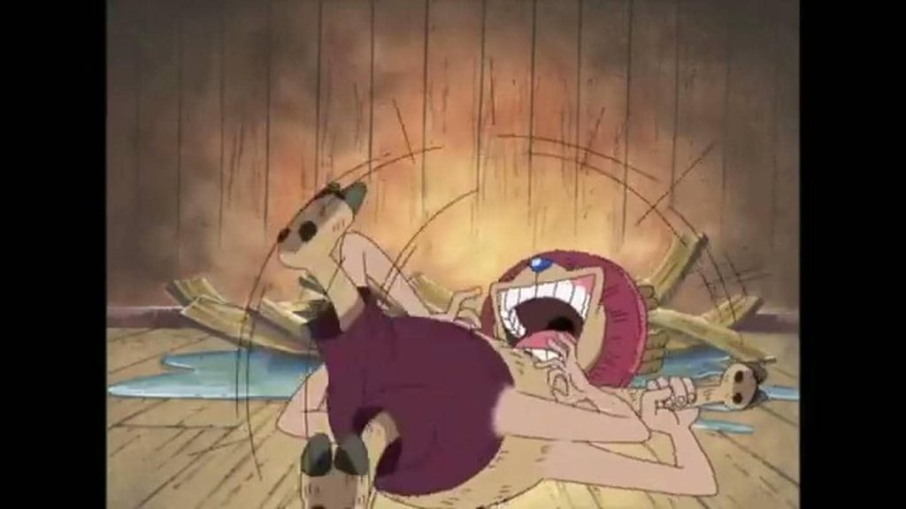 Nico Robin tickles Chopper