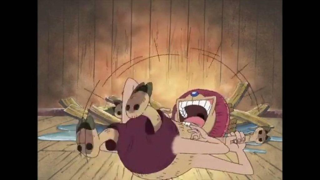 Nico Robin tickles Chopper