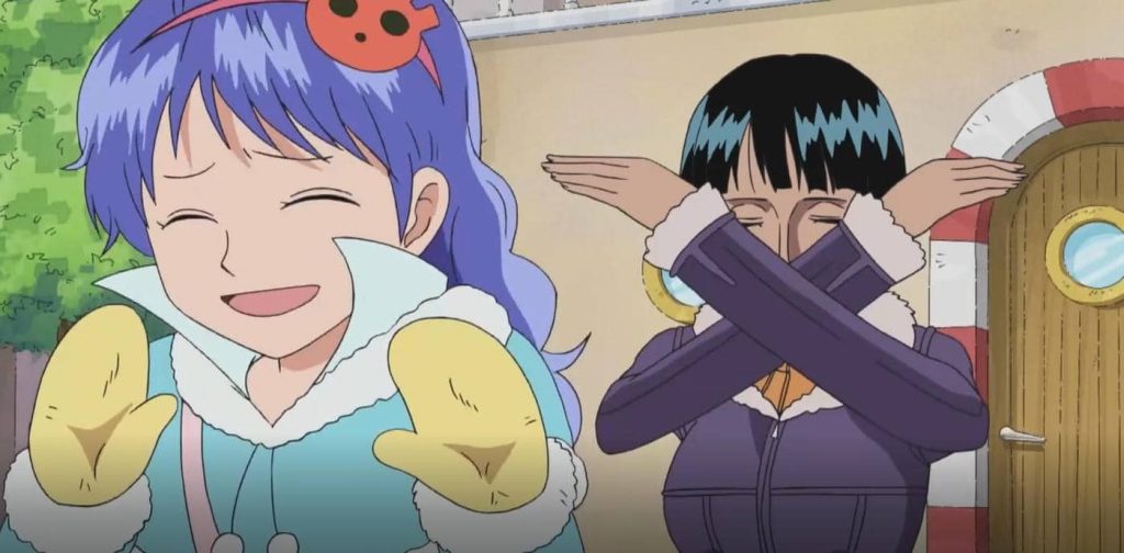 Nico Robin tickles Lil