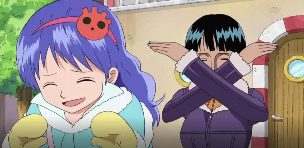 Nico Robin tickles Lil