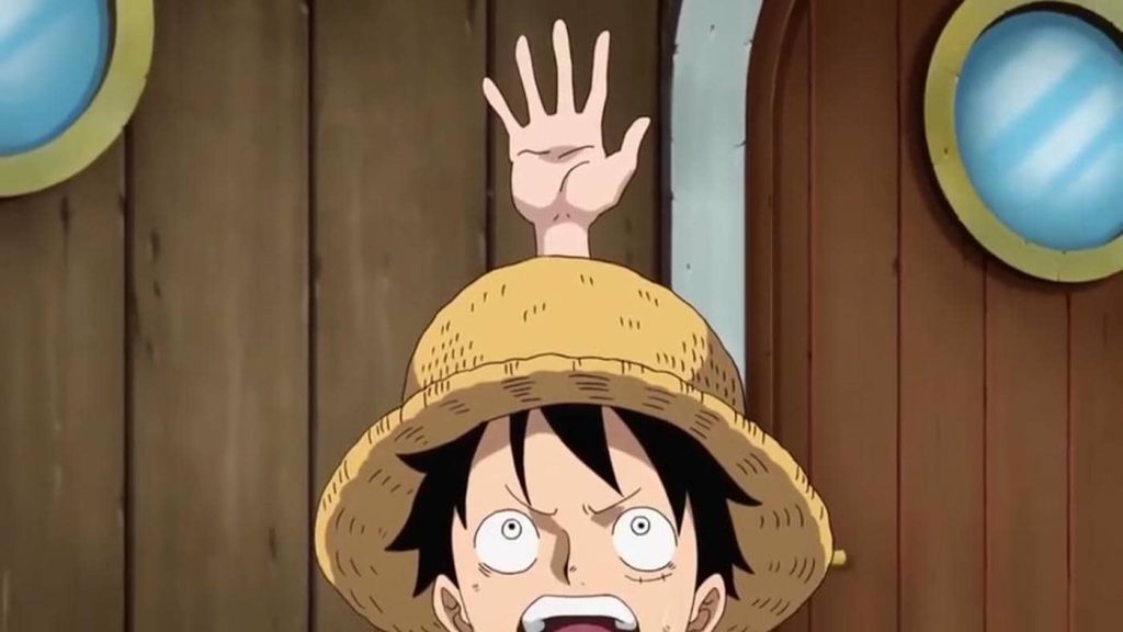 Nico Robin tickles Rufy and Chopper