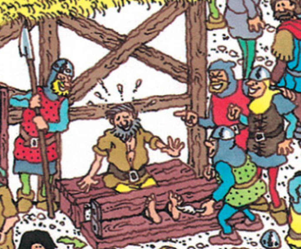 Stock tickle torture - Where's Wally