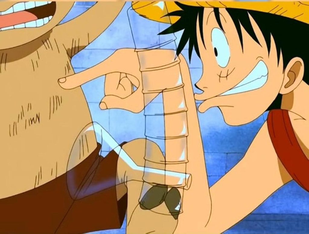 Rufy tickles Chopper