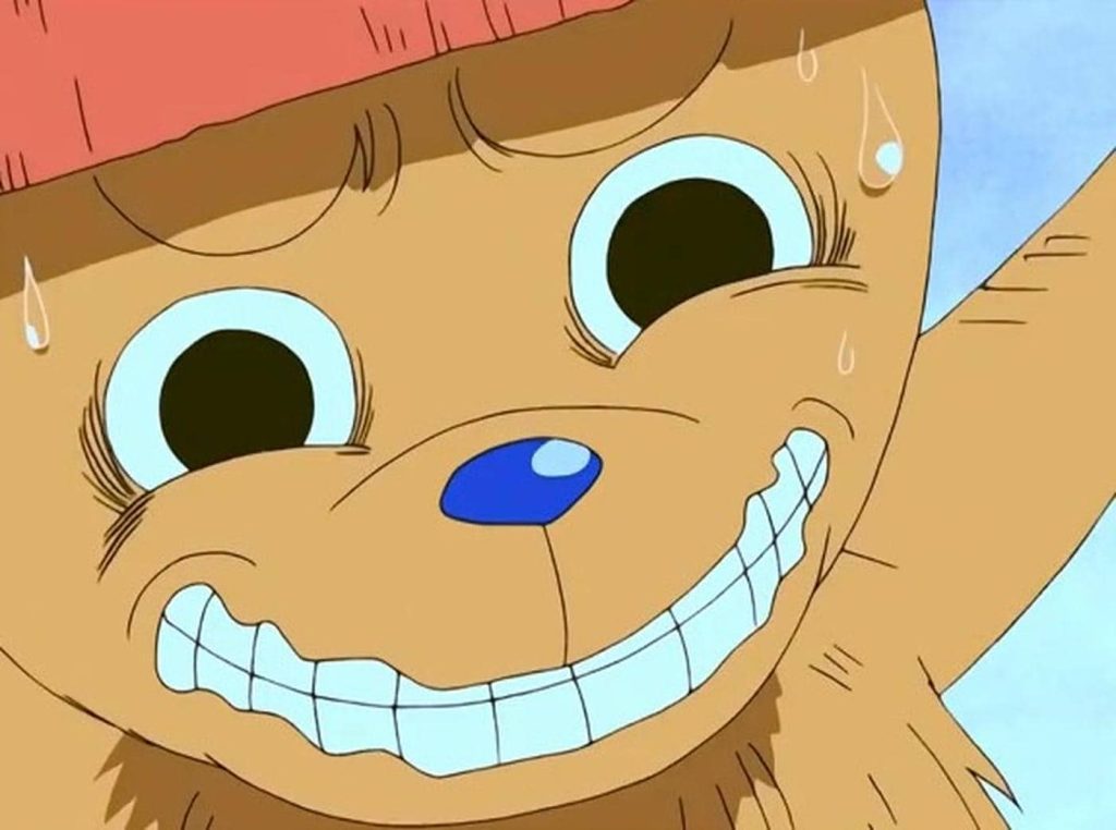 Rufy tickles Chopper