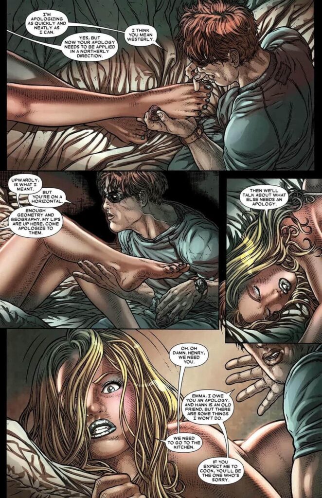 Emma Frost barefoot