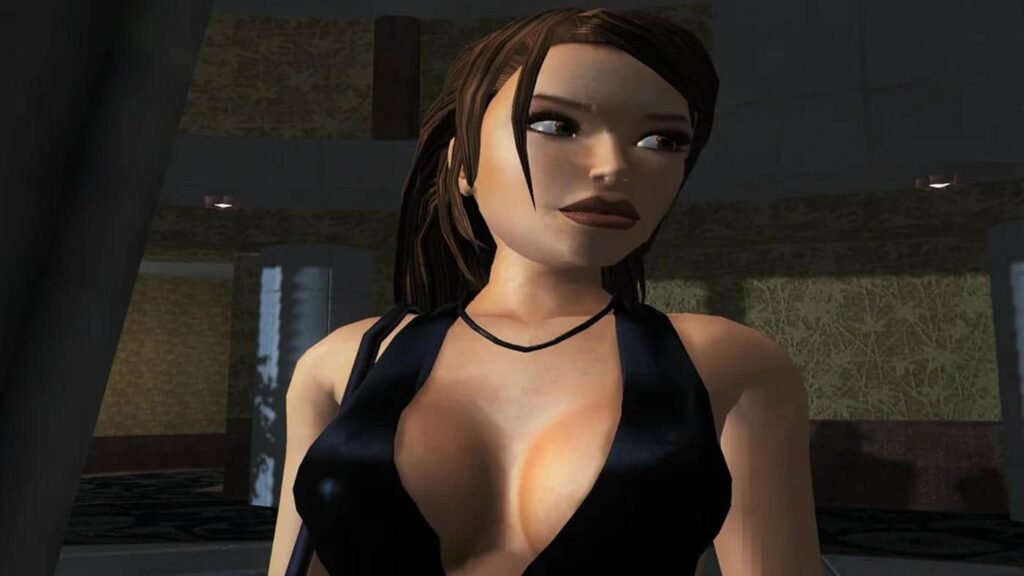 Lara Croft cleavage