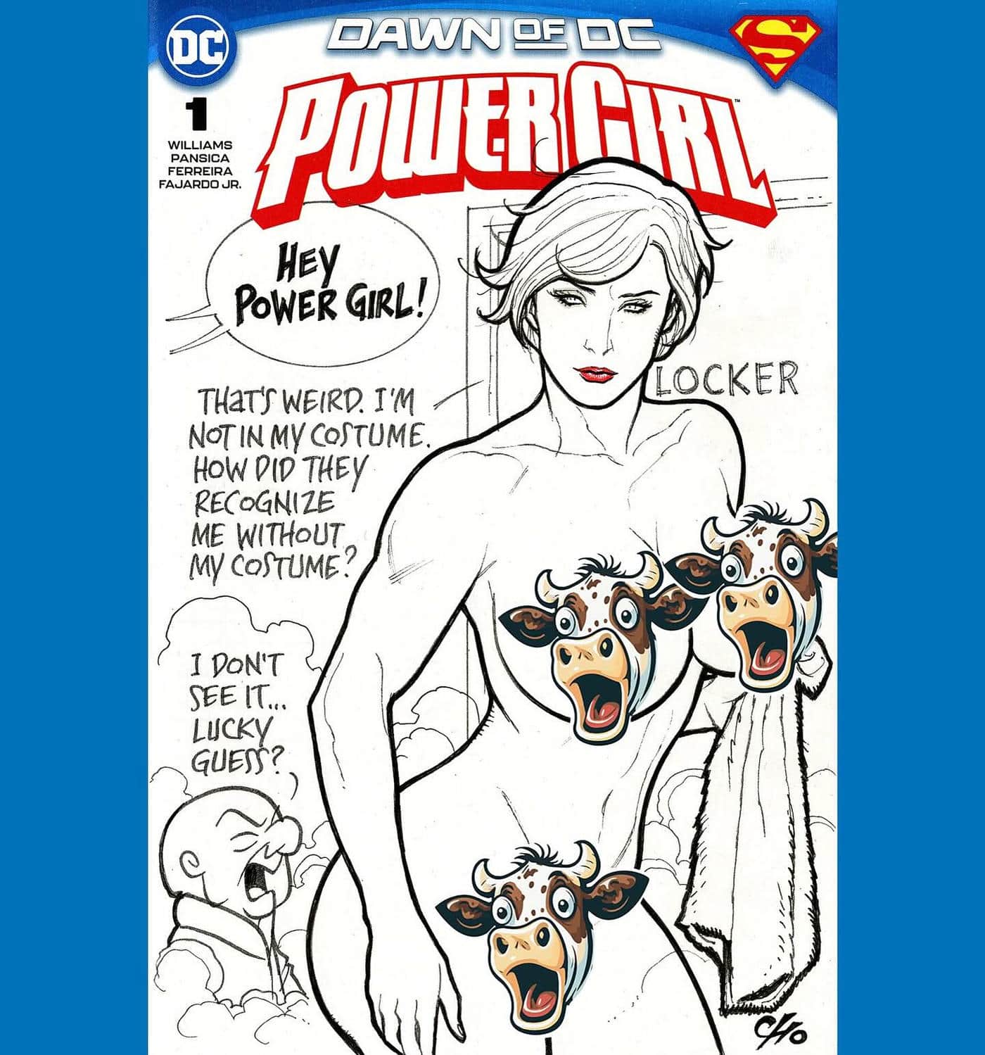 Power Girl big boobs by Frank Cho