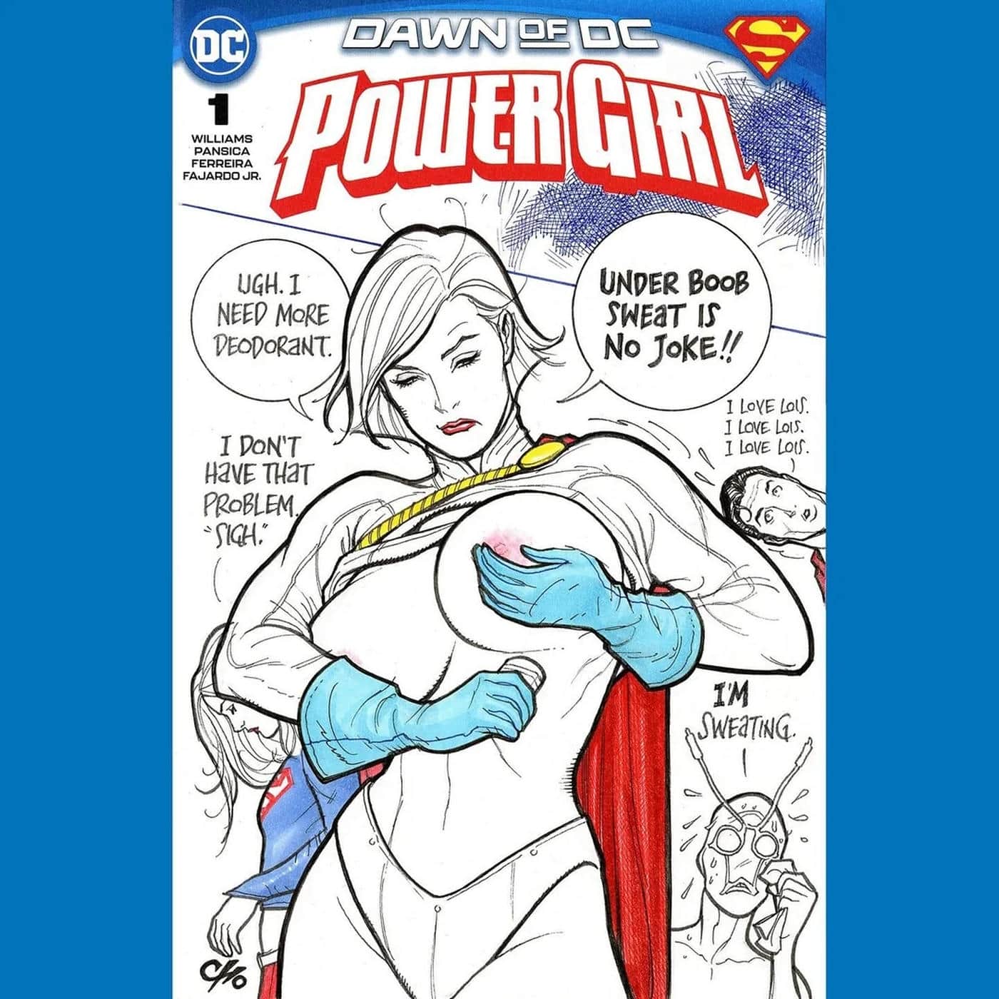 Power Girl big boobs by Frank Cho
