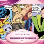Tickling scenes with superheroes