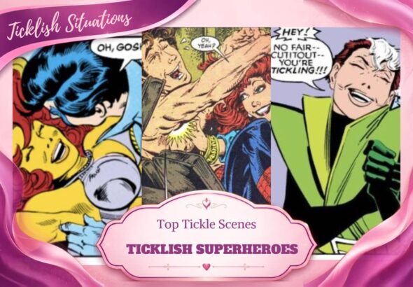 Tickling scenes with superheroes