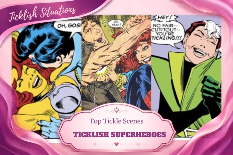 Tickling scenes with superheroes