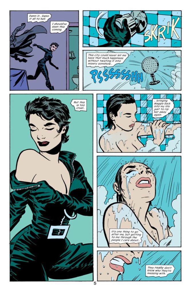 Catwoman nude shower
