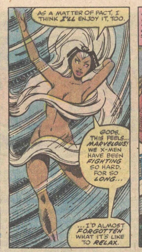 Storm nude shower