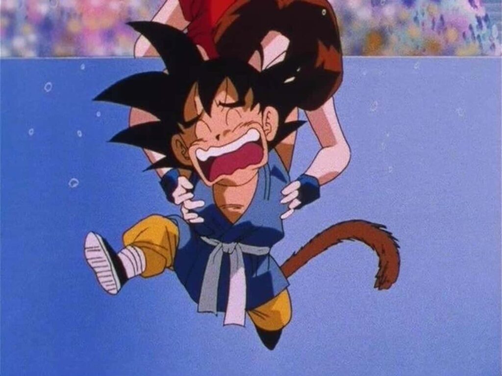 Goku tickled GT