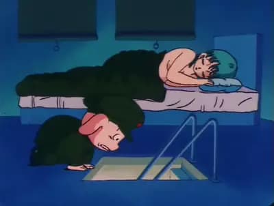 Bulma topless sleeping