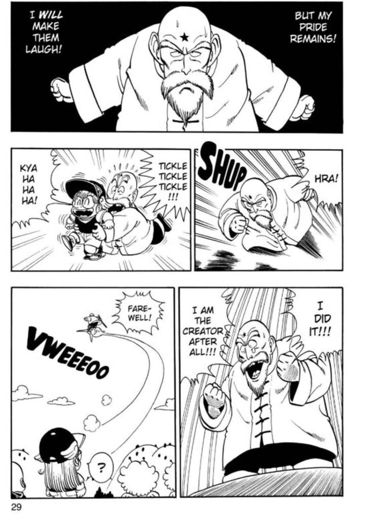 Arale tickled