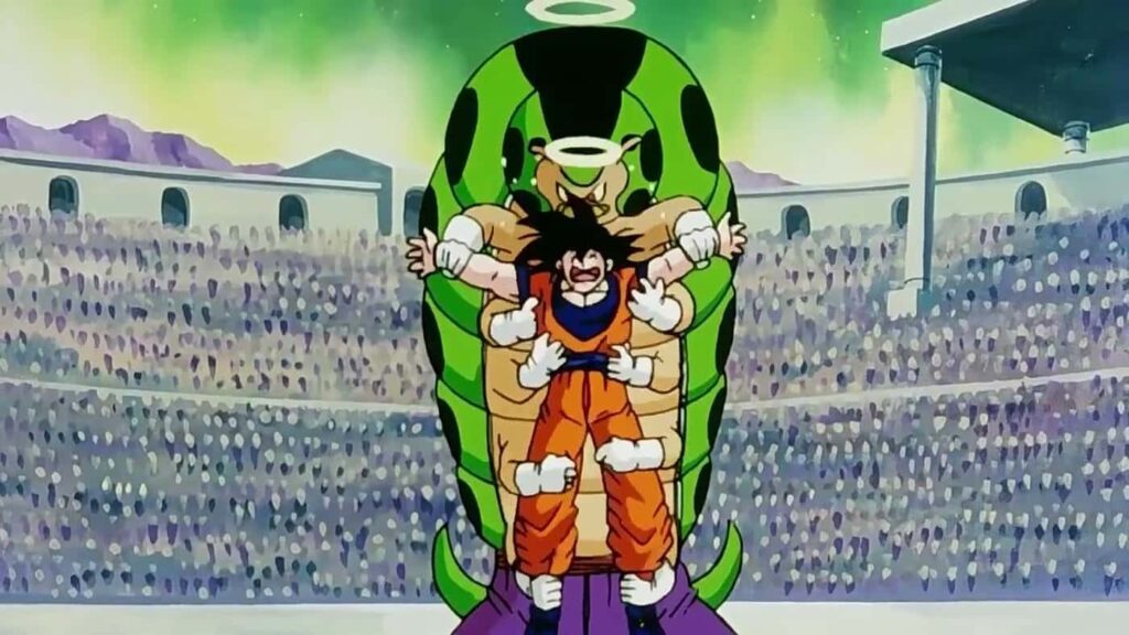 Goku tickled by Caterpy