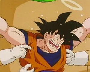 Goku tickled by Caterpy
