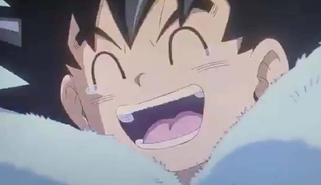 Goku tickled Daima