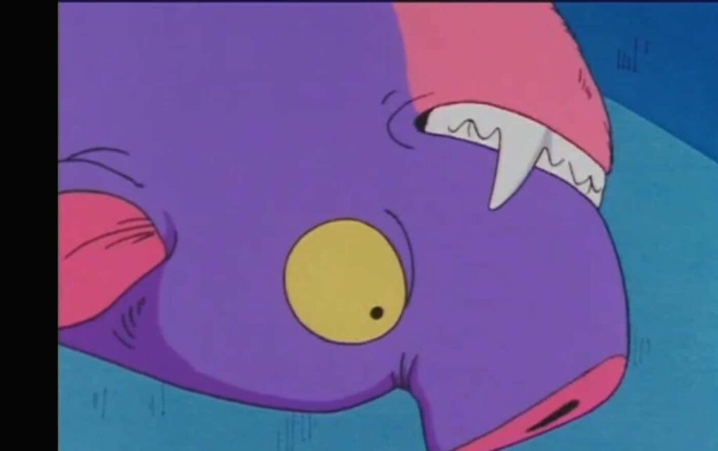 Goku tickles a wildboar