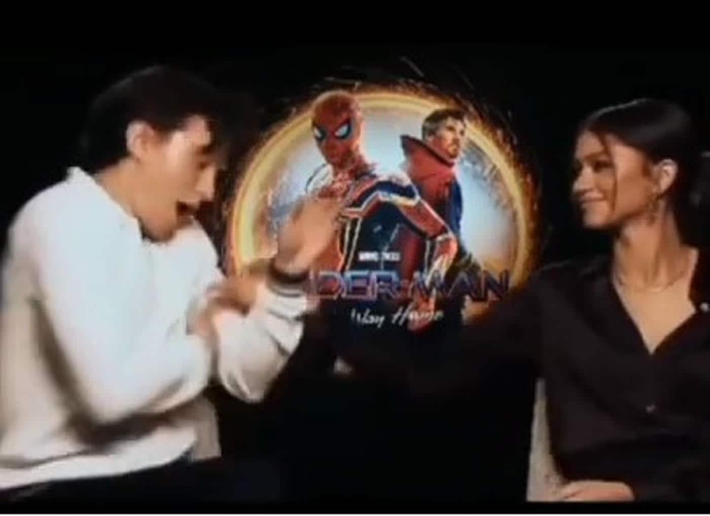 Zendaya tickles Tom Holland