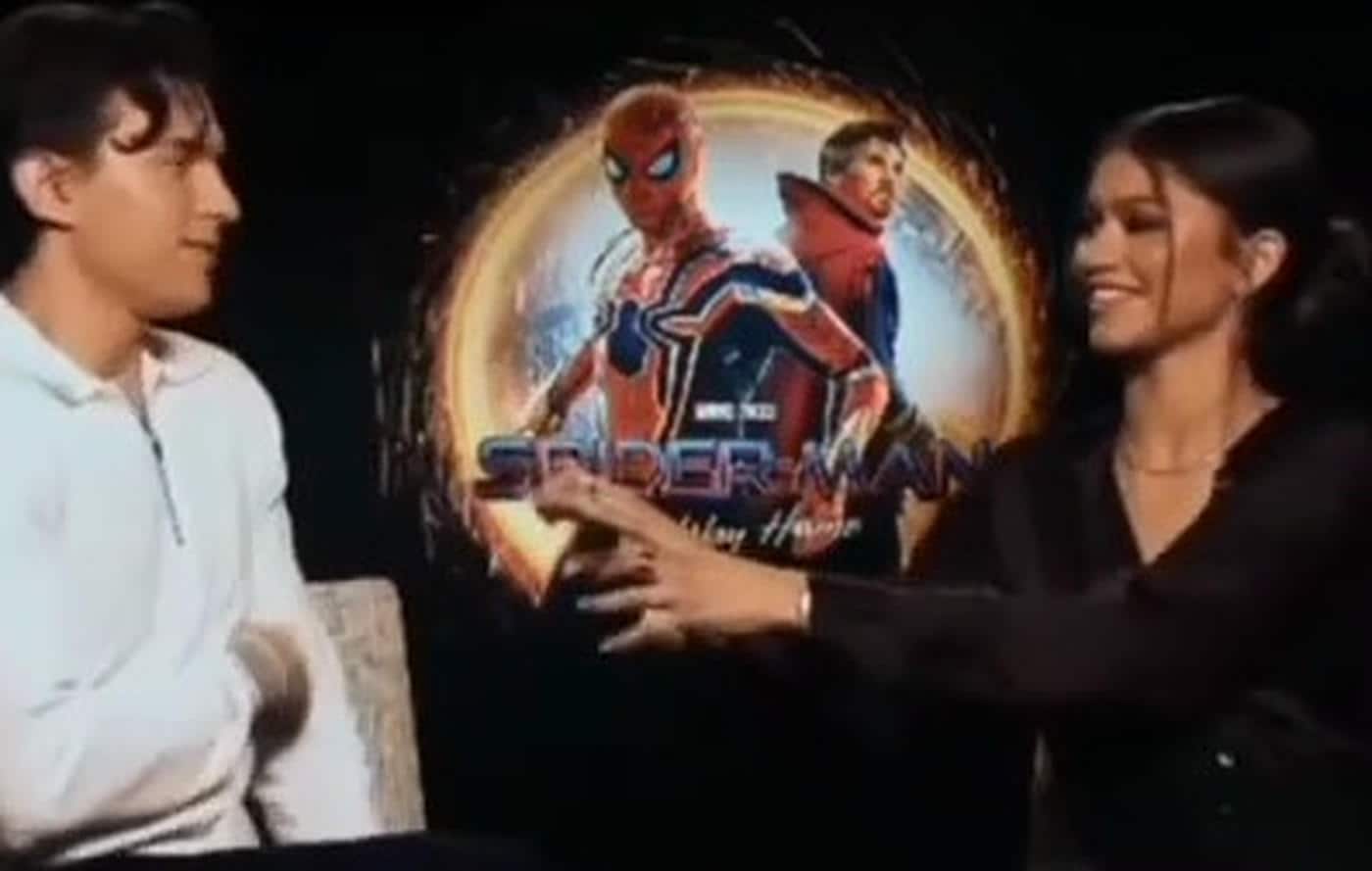 Zendaya tickles Tom Holland