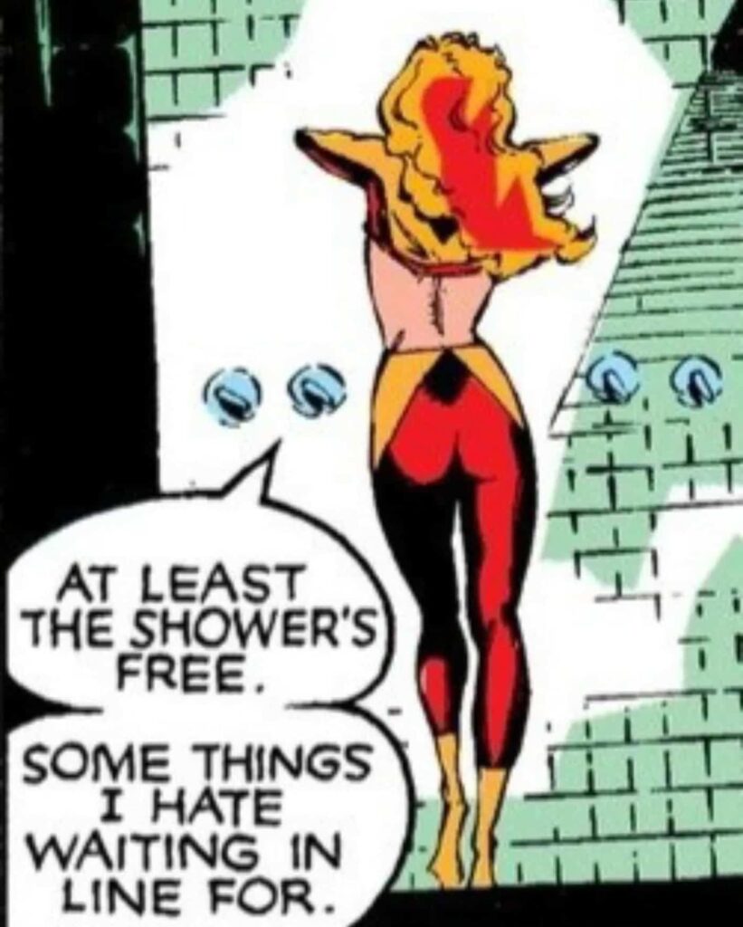 Jean Grey shower - Uncanny X-Men #273