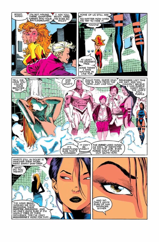 Jean Grey shower - Uncanny X-Men #273